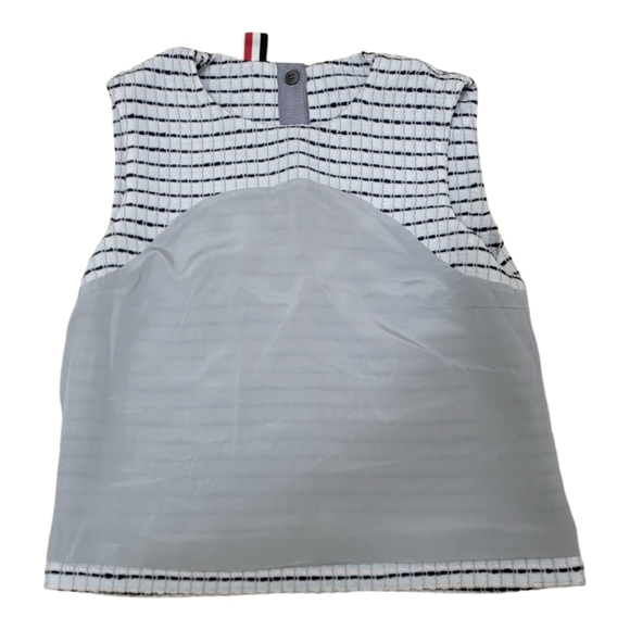001 NWT Designer THOM BROWNE SLEEVELESS BLOUSE  size medium - Picture 9 of 12
